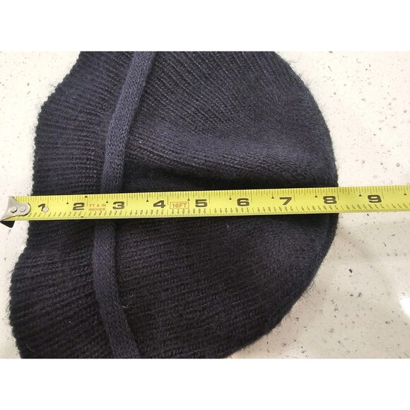 Vintage ARIS Made In USA Acrylic Blend Black Winter Hat Brimmed - Picture 5 of 6
